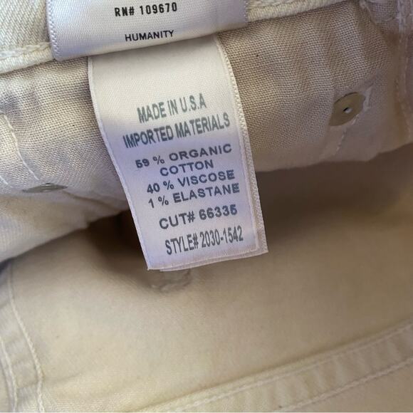 Citizens of Humanity Isola Cropped Boot Almondette Cream Jeans size 28 - Picture 10 of 10